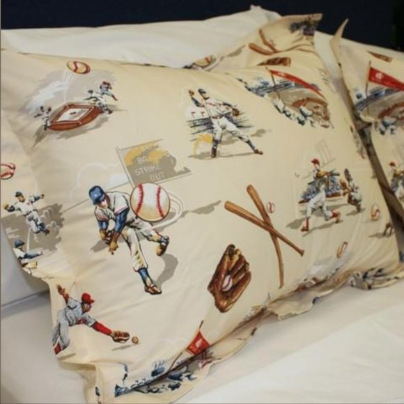NWT "World Series" Baseball Duvet Set - 3 Pc - Traditions by Pamela Kline - Picture 4 of 7